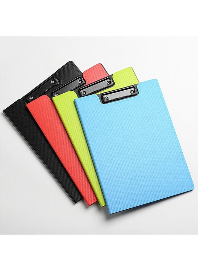 2-In-1 A4 Plastic Clipboard File Cover Folder Black - Image 5