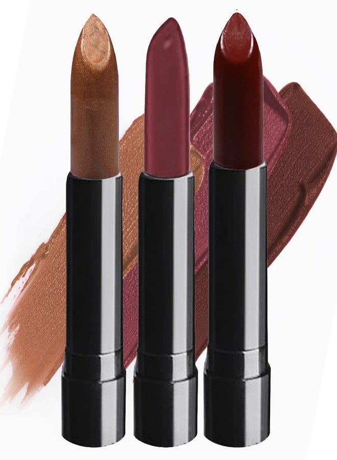 Adbeni Lipstick Cookie Edition Set Of 3, 4.5g Each | Long Lasting, Hydrating & Lightweight, One Swipe Pigmentation