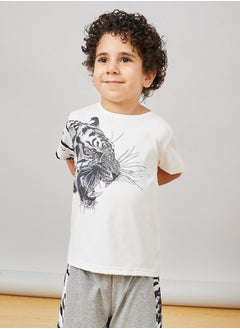 Styli طقم تي شيرت وشورت بطبعة نمر  - Image 3
