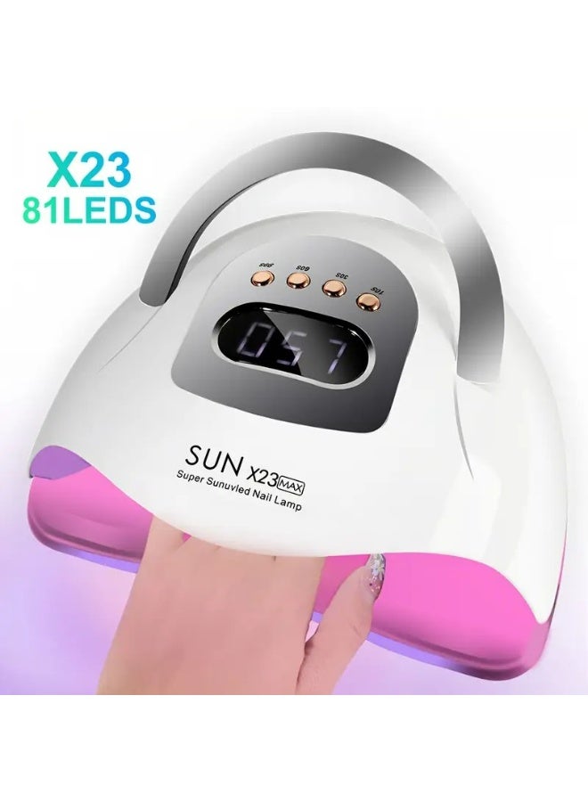 OSYA UV Gel Nail Lamp with 81 Lamp Beads, UV Nail Dryer 380W LED Light for Gel Nail Polish Fast Curing UV LED Nail Lamp Professional Gel Nail Light Toe Nails Art Accessories Kit for Salon Home - Image 1
