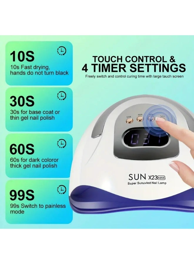 OSYA UV Gel Nail Lamp with 81 Lamp Beads, UV Nail Dryer 380W LED Light for Gel Nail Polish Fast Curing UV LED Nail Lamp Professional Gel Nail Light Toe Nails Art Accessories Kit for Salon Home - Image 2