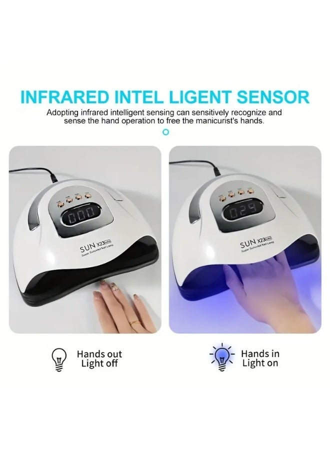 OSYA UV Gel Nail Lamp with 81 Lamp Beads, UV Nail Dryer 380W LED Light for Gel Nail Polish Fast Curing UV LED Nail Lamp Professional Gel Nail Light Toe Nails Art Accessories Kit for Salon Home - Image 4