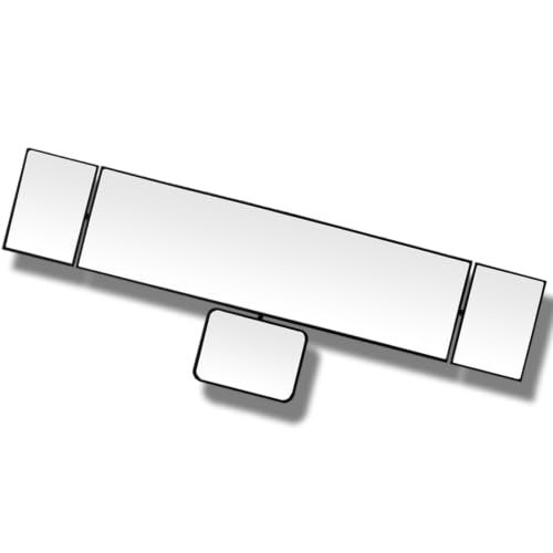 SkycropHD Wide Angle Rearview Mirror with Baby Mirror 15 Convex White - Image 1