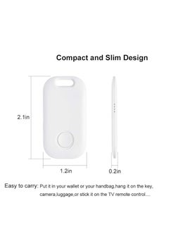 Generic 2 Pack Key Finder Locator with Sound & Bluetooth Tracker, Anti-Lost GPS Tracker for Keys, Wallets, Pets & Bags, Waterproof, Ultra-Wideband Precision Finding, Works with Apple Find My App (White, 2 Pack)  - Image 4