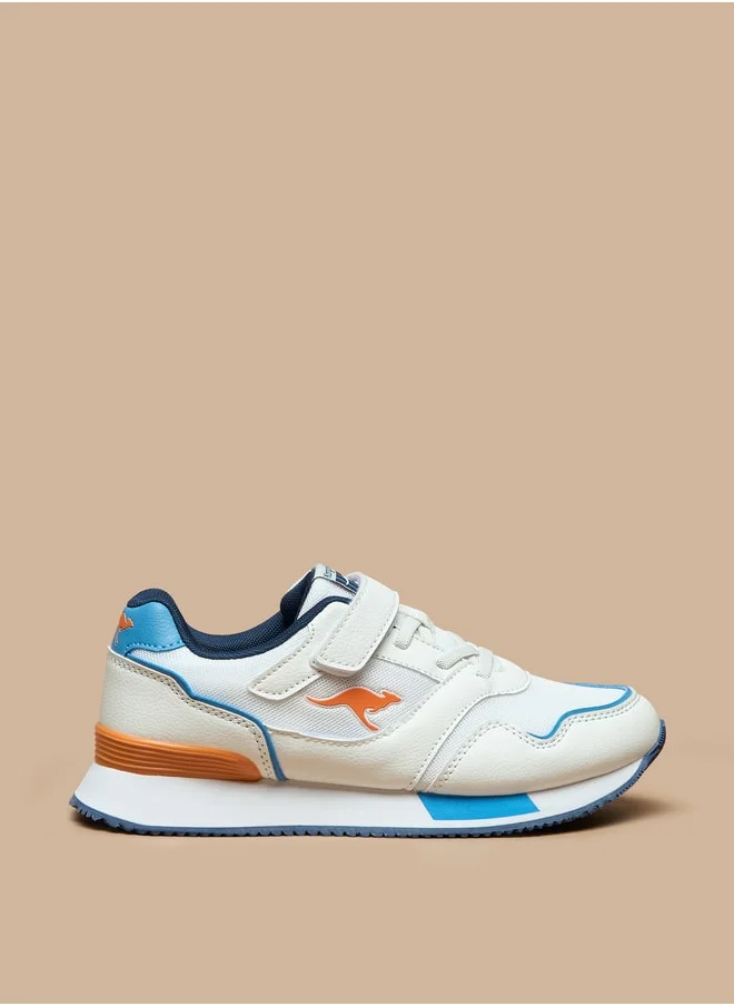 كانغاروس Boys' Panelled Sports Shoes with Hook and Loop Closure