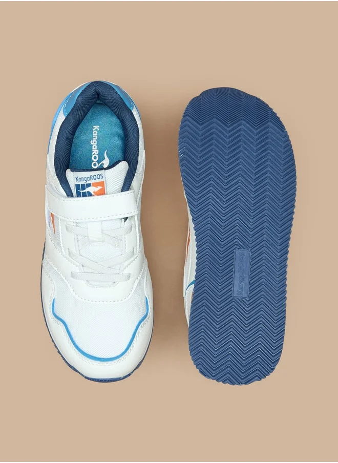 كانغاروس Boys' Panelled Sports Shoes with Hook and Loop Closure
