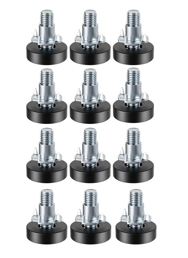GUSGU - قابل للتعديل شقة القدم مع تي الجوز ، 12 1 / 4 " - 20 UNC المسمار قابل للتعديل شقة القدم ، الساق شقة القدم ، طاولة ، كرسي ، والأثاث الساقين - Image 1