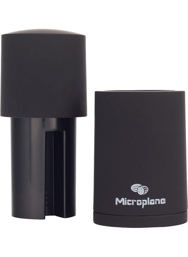 Microplane Spice Mill Black For Nutmeg Cinnamon Tonka Beans - Image 1