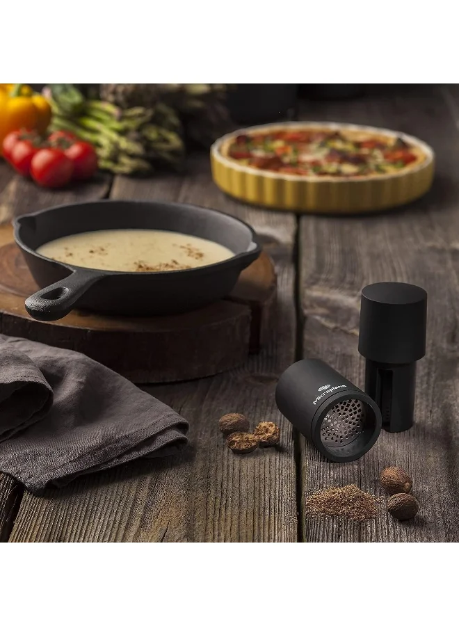 Microplane Spice Mill Black For Nutmeg Cinnamon Tonka Beans