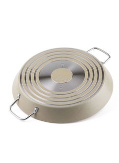AL RIMAYA Aluminum Fry Pan 38cm With Lid  Beige  - Image 4