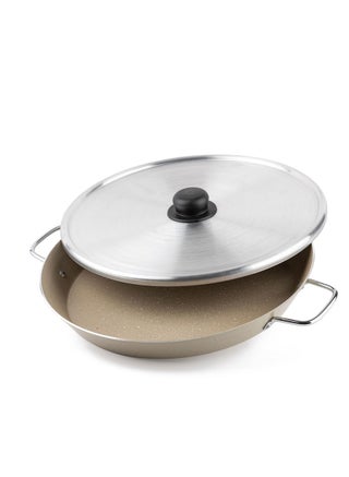 Aluminum Fry Pan 38cm With Lid  Beige - pzsku/ZF42346083A8B1E123B48Z/45/_/1739788966/e859391e-4472-4e8e-bfc8-2b2e9e0de028