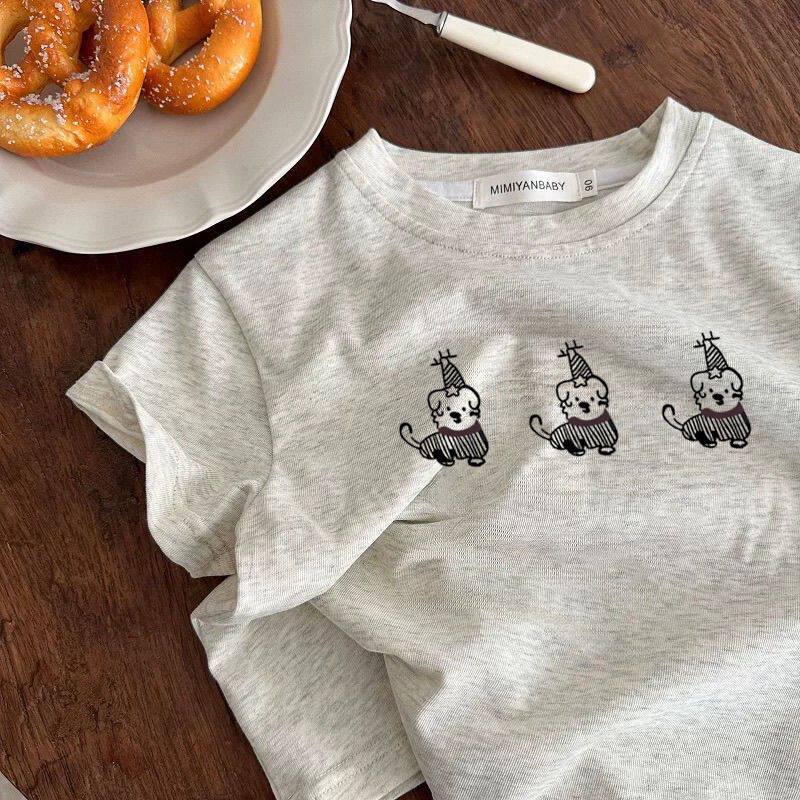 Children's Cartoon Print Short Sleeve T-Shirt - Image 1