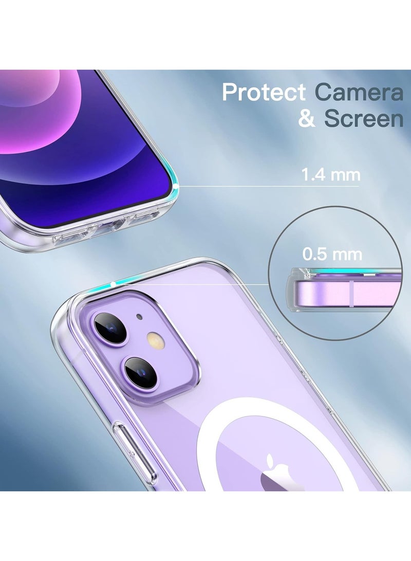 نفس Magsafe Case for iPhone 12, Non-Yellowing Shockproof Phone Bumper Cover, Anti-Scratch Clear Back (Clear) - Image 3