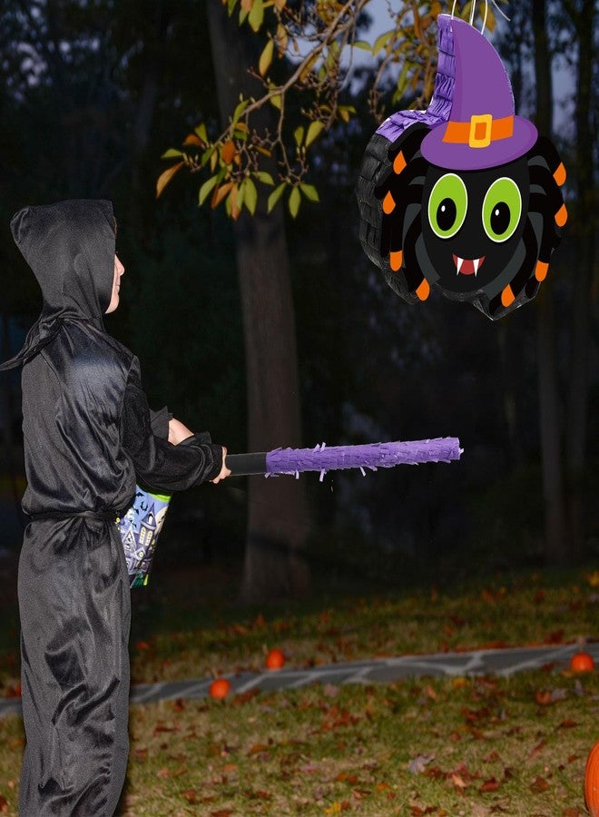 Aoriher Spider Piñata Halloween Scary Piñata Mexican Spooky Piñata with Stick Blindfold and Confetti Fillable Candy Game Supplies for Birthday Fiesta Celebration Halloween Party Decorations - Image 3