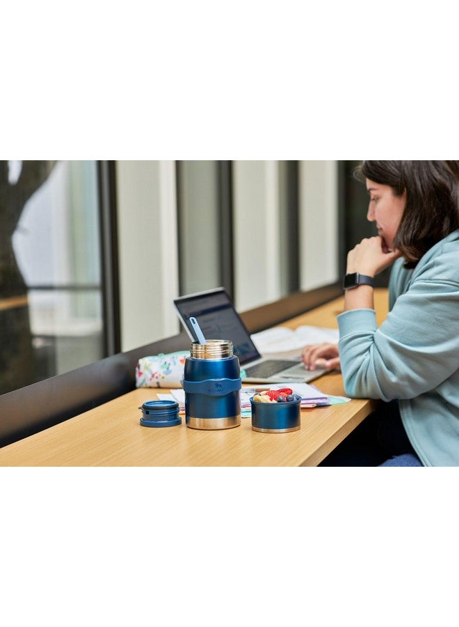 Stanley Adventure To-Go Food Jar and Spork 24 oz | Vacuum Insulated Thermos Food Container | Wide Mouth Screw On Lid | Stainless Steel | BPA-Free | Hammertone Green - Image 4