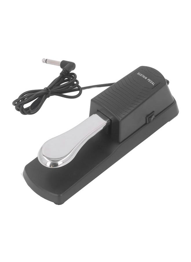 Thoraya - Sustain Pedal Universal Piano Keyboard Replacement Instrument Accessories Portable Non Slip with Striped Shell - Image 1