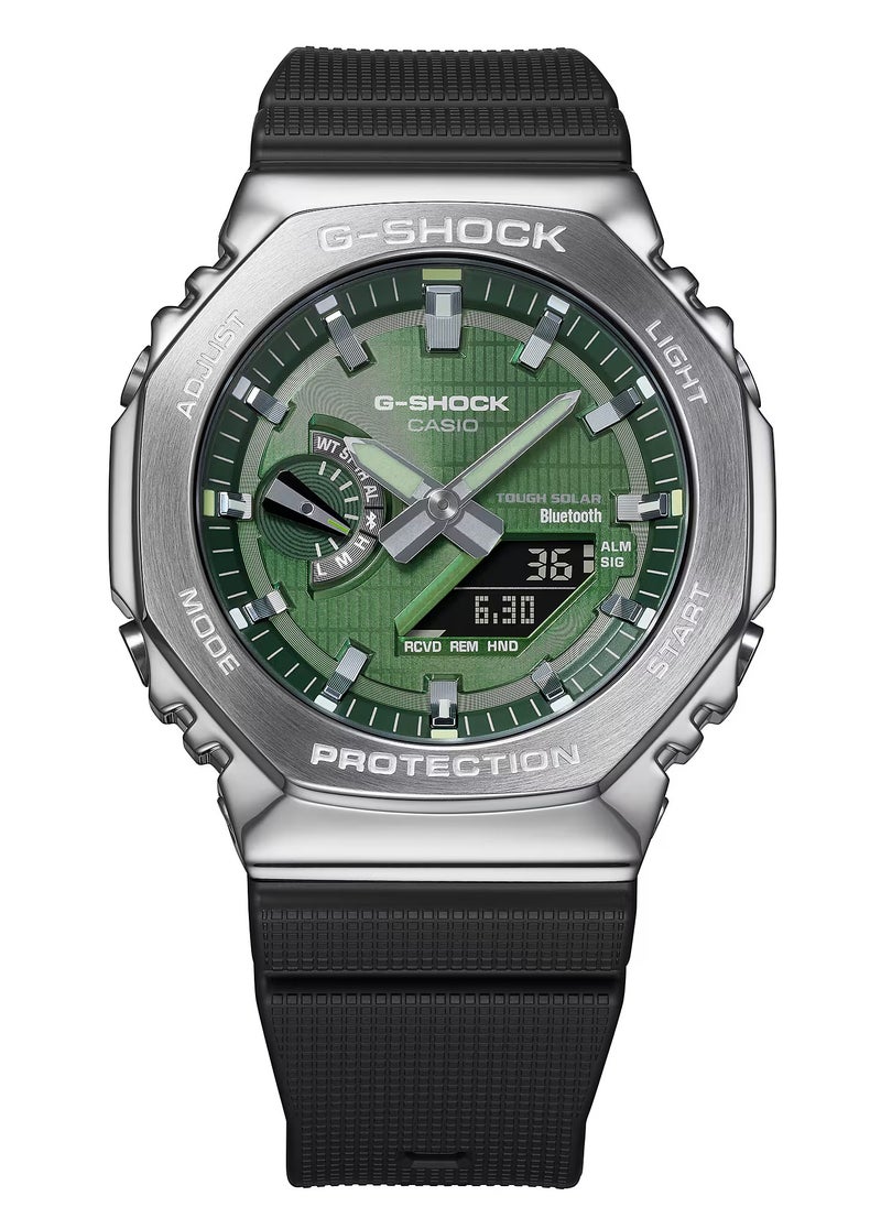G-SHOCK - Analog+Digital Green Dial Bio-Based-Resin Band Men's Watch GBM-2100A-1A3-44.4MM - Image 1