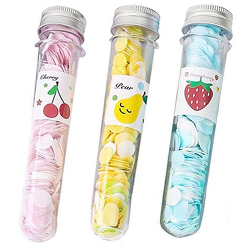 JDD ENTERPRISE JDD Flower Design Tube Shape Bottle Paper Soap Clean Soft Bath For Travel Pack Of 3  - Image 5