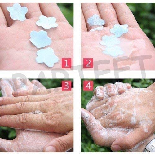 JDD ENTERPRISE JDD Flower Design Tube Shape Bottle Paper Soap Clean Soft Bath For Travel Pack Of 3  - Image 2