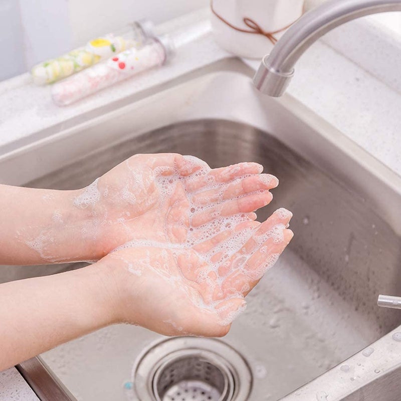 JDD ENTERPRISE JDD Flower Design Tube Shape Bottle Paper Soap Clean Soft Bath For Travel Pack Of 3  - Image 4