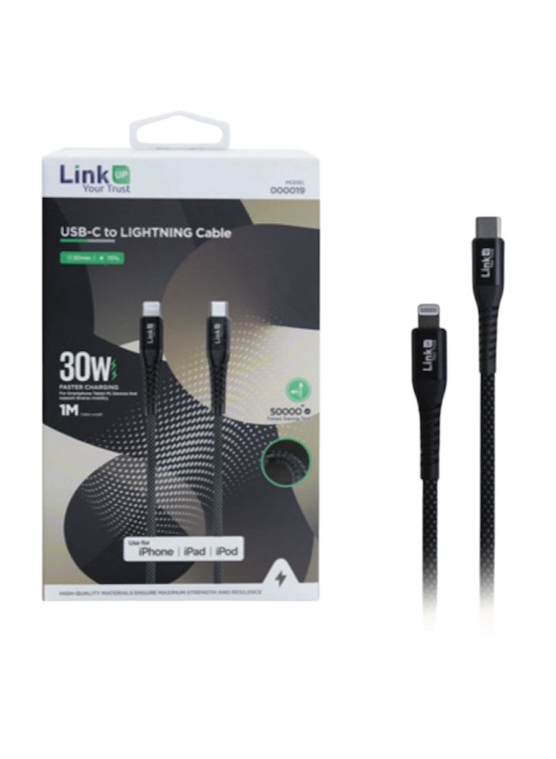 LinkUp USB-C to Lightning Cable—compatible with iPhone, iPad, iPod