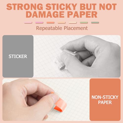 BukSuk 800Pcs Books Tabs for Annotating, Tabs for Notebooks, Sticky Tabs, Morandi Page Markers, Multi-Colored Writeable and Repositionable Book Flags Strip (800Pcs) - Image 3