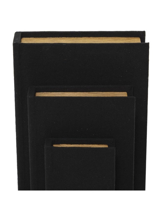 3 قطع من صناديق الكتب المزخرفة، صناديق على شكل كتاب من قماش الكتان، صناديق تذكارية مزخرفة، ديكور لطاولة القهوة، تخزين الحرف اليدوية، رف كتب منزلي، مقهى، فندق، ديكور عرض - Image 3