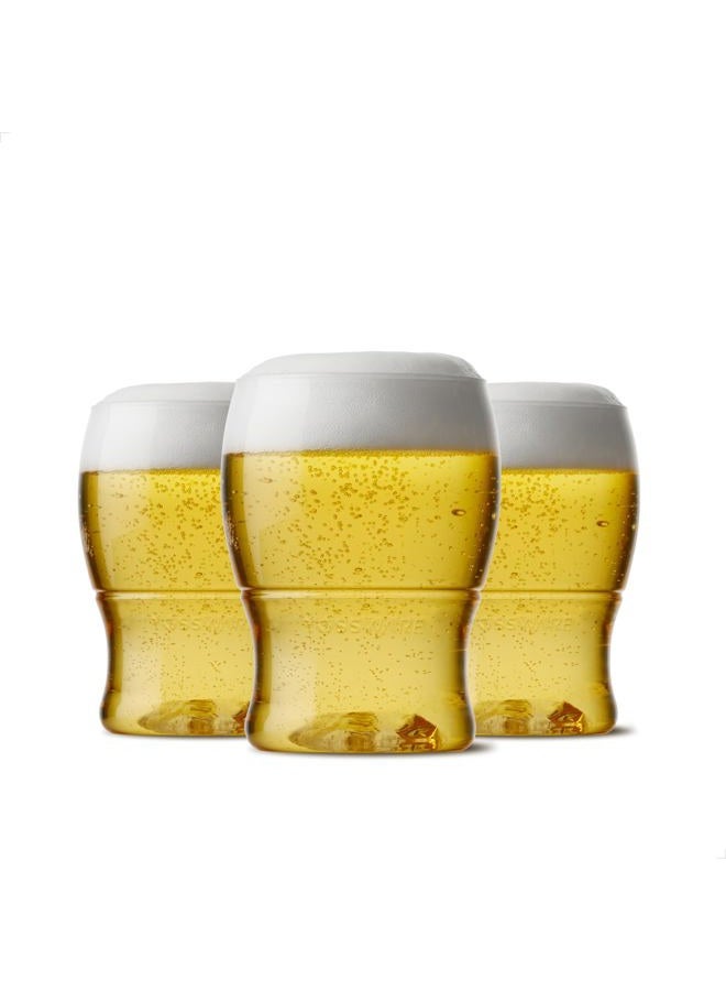 TOSSWARE POP 7oz Pint Mini SET OF 12, Recyclable, Unbreakable & Crystal Clear Plastic Beer Gl - Image 1