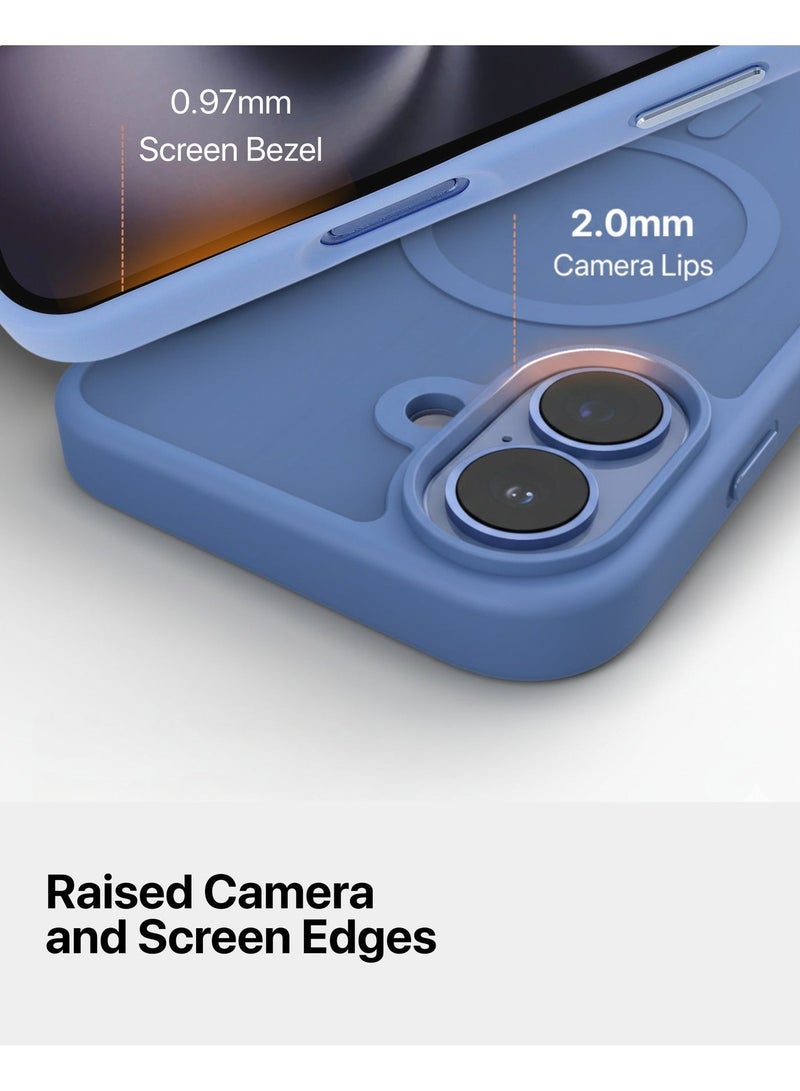 INFINYTY iPhone 16 Case– Gleam Series (Ultramarine) Hybrid Matte Finish, Seamless Color Match, MagSafe Compatible, Mil. Grade Drop-Tested, Air Cushion Corners, Soft Touch, Scratch-Resistant - Image 2