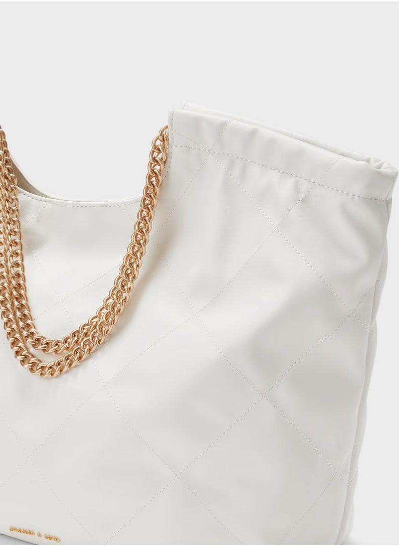 Charles & Keith Charles & Keith Braided Handle Tote Bag  - Image 3