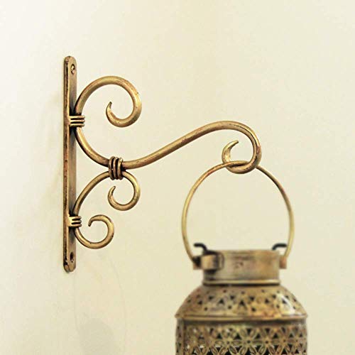 CRAFTYKART Golden Antique Metal Hangers for Wall Plant Hooks for Hanging Plant Brackets for Bird Feeders & Houses Planters Lanterns Wind Chimes Hanging Baskets - Image 3