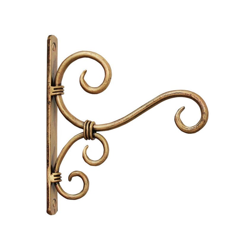 CRAFTYKART Golden Antique Metal Hangers for Wall Plant Hooks for Hanging Plant Brackets for Bird Feeders & Houses Planters Lanterns Wind Chimes Hanging Baskets - Image 5