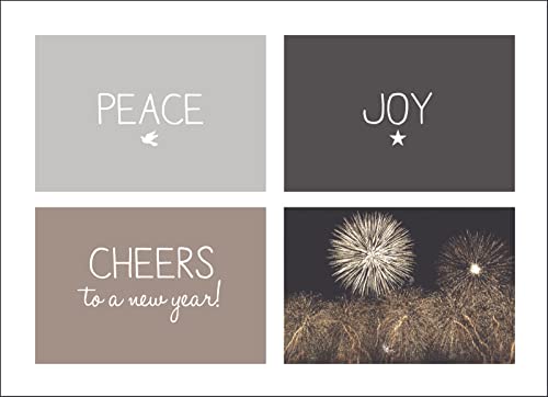 CEO Cards New Years Cards for Business & Family (Peace Joy & Cheers) Bulk Greeting Card Set Pack of 25 Happy New Year Cards with Envelopes for 2026 (5x7 inch A7) Great for Office, Work Employees & Clients N1502 - Image 2