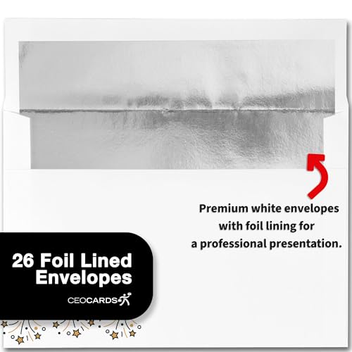 CEO Cards New Years Cards for Business & Family (Peace Joy & Cheers) Bulk Greeting Card Set Pack of 25 Happy New Year Cards with Envelopes for 2026 (5x7 inch A7) Great for Office, Work Employees & Clients N1502 - Image 5