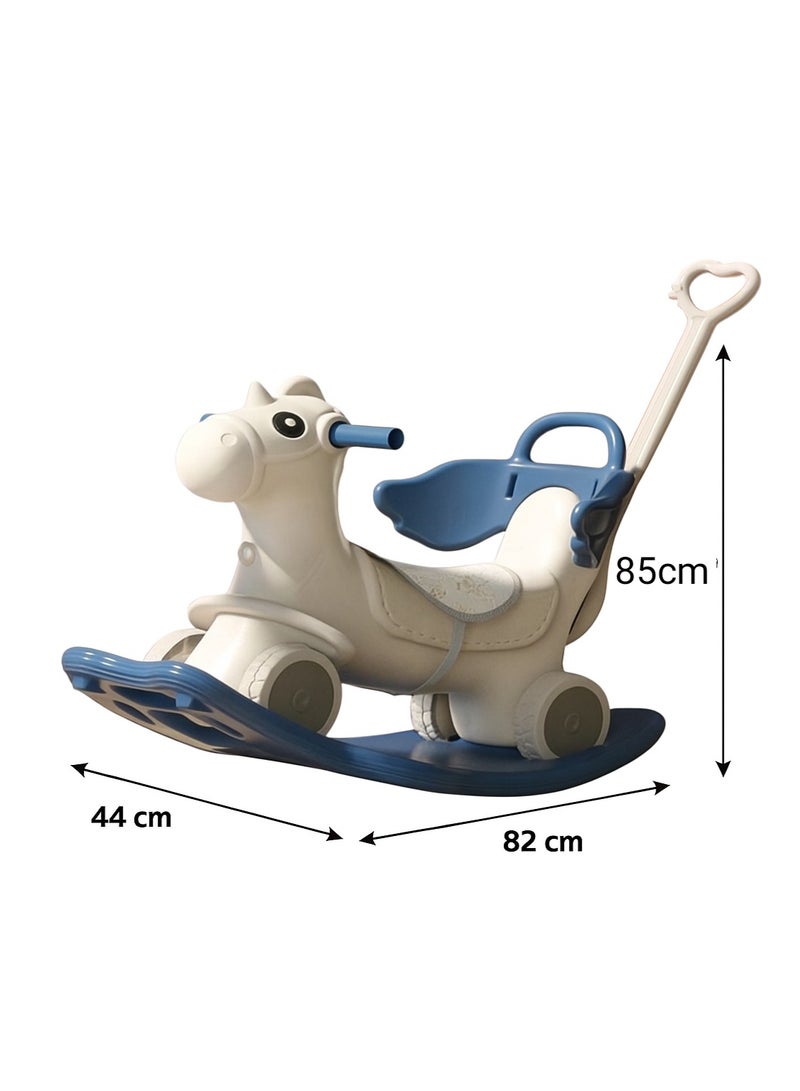 فول جوي حصان هزاز ثلاثي الاستخدام (حصان هزاز + راكب + مسند ظهر + عربة + موسيقى),حصان هزاز ,حصان ركوب للاطفال - Image 4