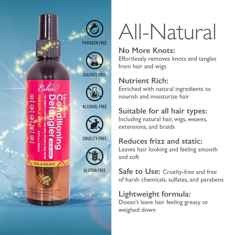 Esha Girl – Wig & Weave Leave-in Conditioner & Detangler (4 Fl Oz) - Image 2