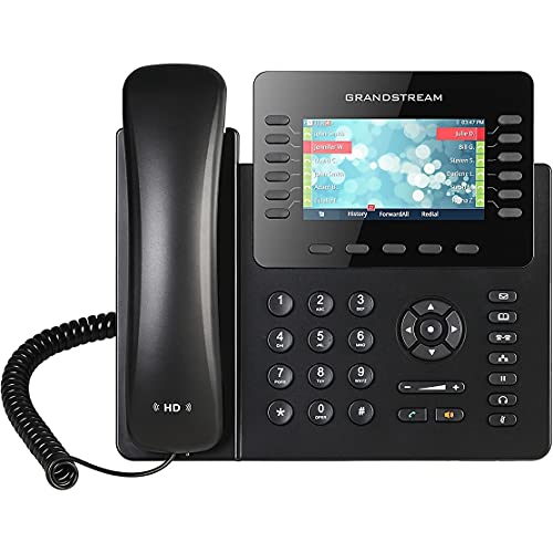 Grandstream هاتف IP من Grandstream GXP2170 | 12 خط، 6 حسابات SIP | شاشة ملونة بحجم 4.3 بوصة | منفذ جيجابت مزدوج مع PoE مدمج - Image 1