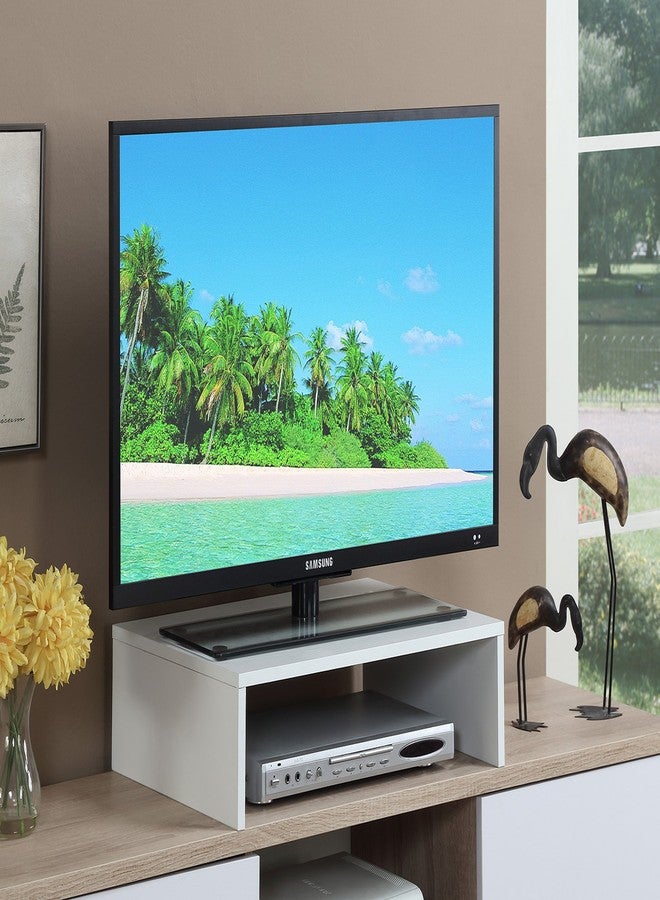 كونفينينس كونسبتس حامل تلفزيون صغير من Convenience Concepts Designs2Go، مقاس 23.75 بوصة، مناسب لأجهزة التلفزيون حتى 26 بوصة - حامل تلفزيون أو كمبيوتر عصري لغرفة المعيشة، المكتب الحديث، غرفة الجلوس، أبيض - Image 2