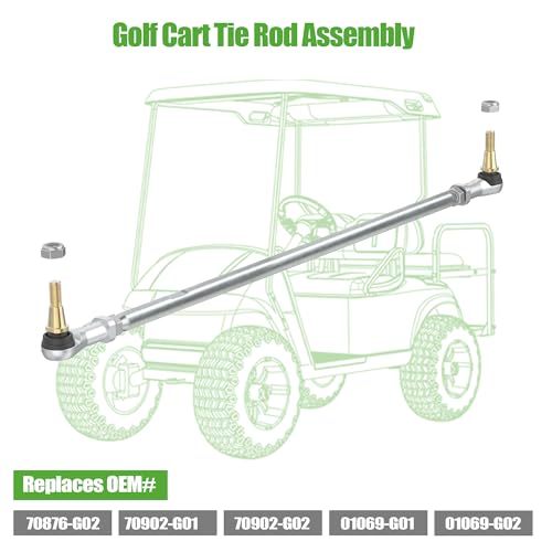 10L0L Golf Cart Tie Rod Assembly Tie Rod and End (Left and Right) Fits EZGO Gas & Electric Golf Carts Years 2001-Up (26 Inch) 70876-G02 70902-G01 70902-G02 01069-G01 01069-G02 - Image 5