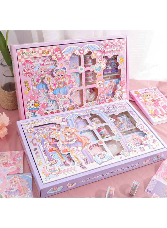 32K Hand Account Book High Color Value Full Set Hand Account Suit Gift Box Girl Heart Children's Gift Hand Account Book Sticker Material  - Image 5