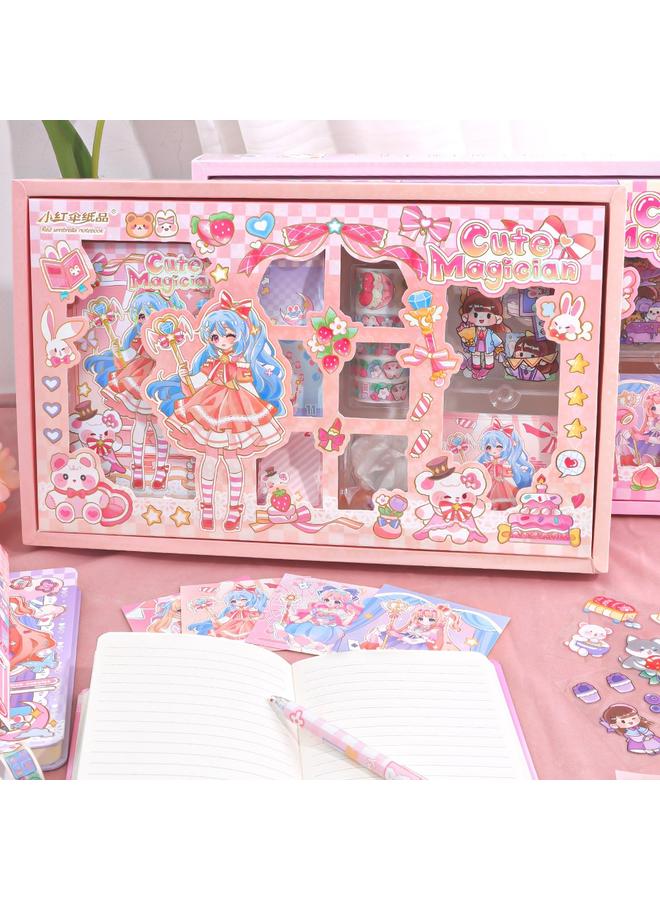 32K Hand Account Book High Color Value Full Set Hand Account Suit Gift Box Girl Heart Children's Gift Hand Account Book Sticker Material  - Image 3
