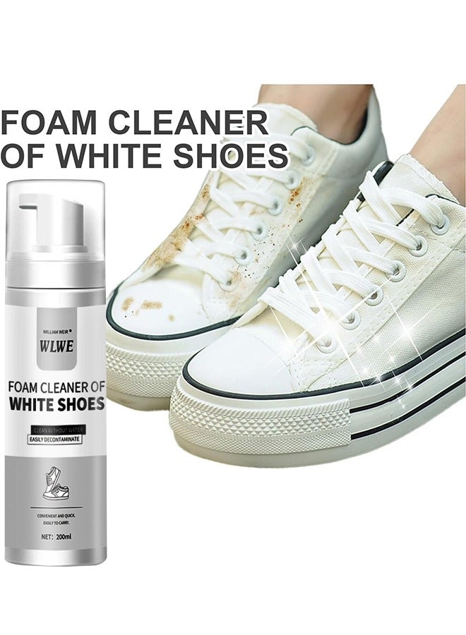 WILLIAM WEIR 200ML Foam Shoe Cleaner For Non-Washing Decontamination And Whitening Of Sports Shoe Sneakers White Shoes Microfiber Shoe And Cloth Shoes Cleaning - Image 2