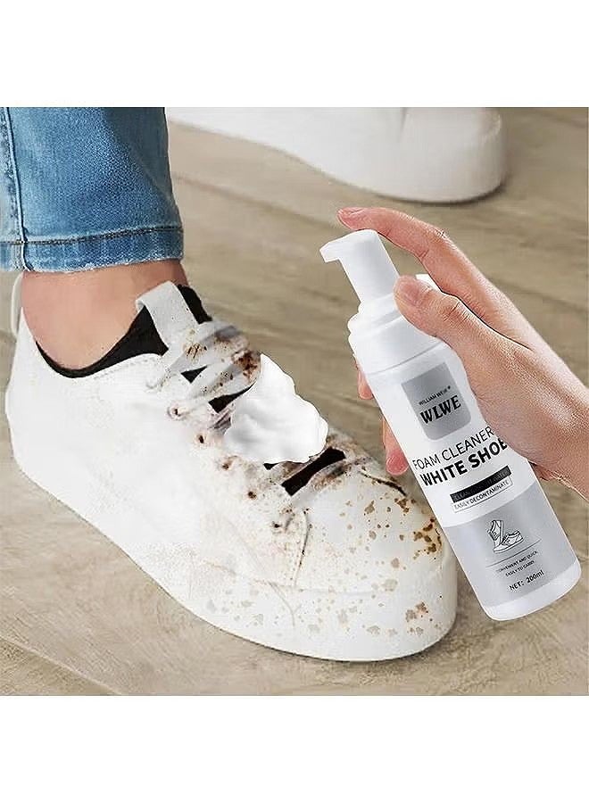 WILLIAM WEIR 200ML Foam Shoe Cleaner For Non-Washing Decontamination And Whitening Of Sports Shoe Sneakers White Shoes Microfiber Shoe And Cloth Shoes Cleaning - Image 4