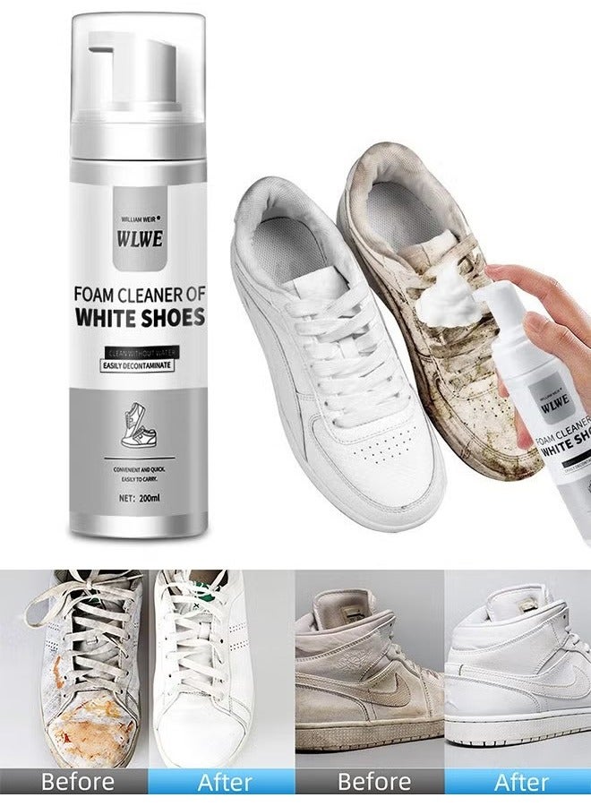 WILLIAM WEIR 200ML Foam Shoe Cleaner For Non-Washing Decontamination And Whitening Of Sports Shoe Sneakers White Shoes Microfiber Shoe And Cloth Shoes Cleaning - Image 1