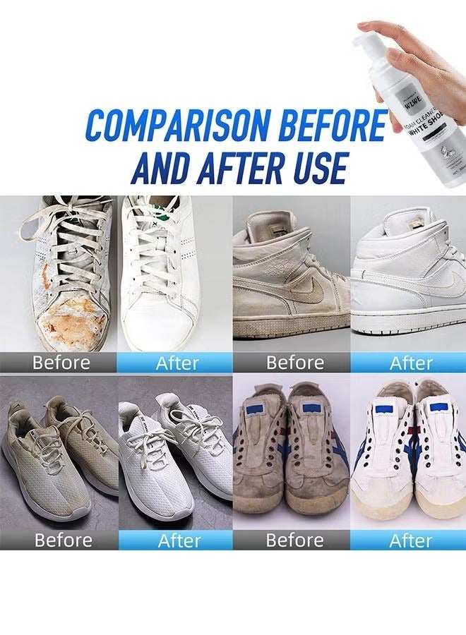 WILLIAM WEIR 200ML Foam Shoe Cleaner For Non-Washing Decontamination And Whitening Of Sports Shoe Sneakers White Shoes Microfiber Shoe And Cloth Shoes Cleaning - Image 5