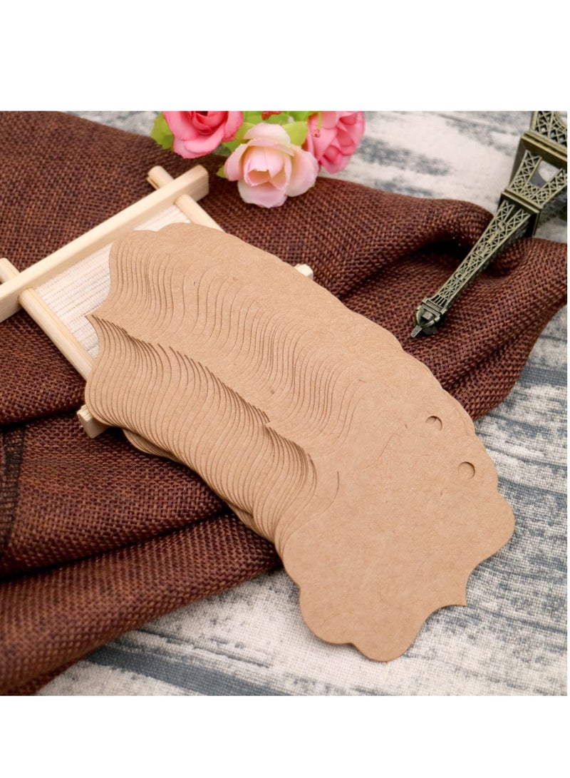 KASTWAVE 200Pcs Kraft Paper Gift Tags, Double Sided Blank Gift Tags, Brown Hang Tags, Suitable for Wedding, Birthday, Holiday, Party Favor (2.75" x 2") - Image 4