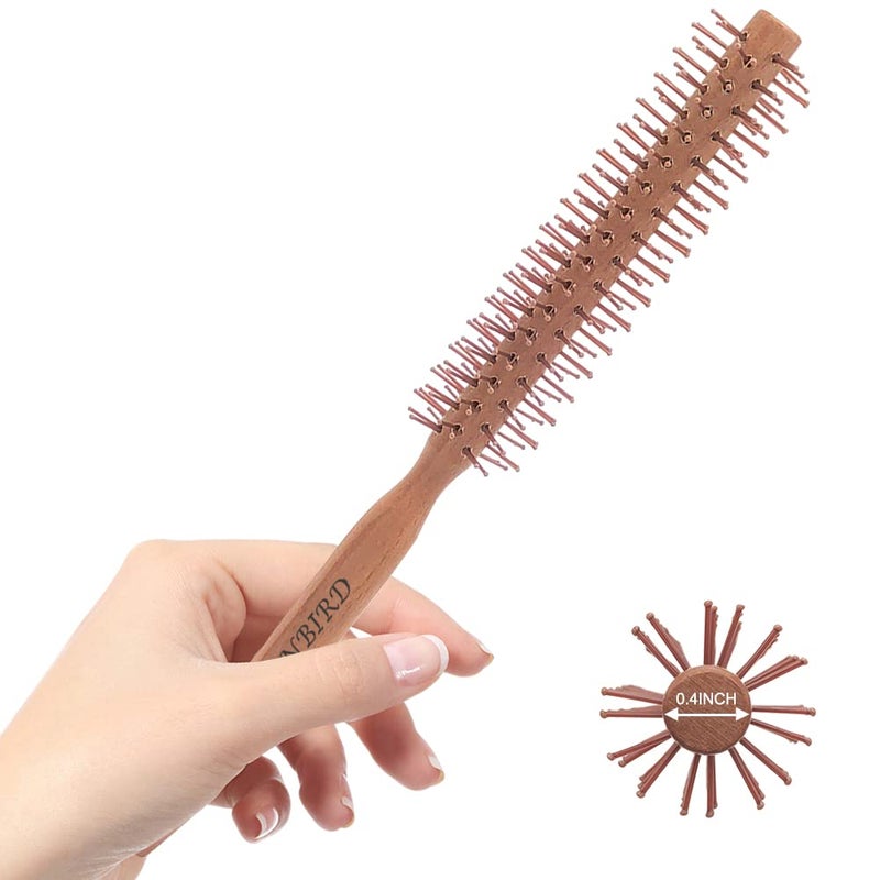 Diam11Inch Small Mini Round Hair Brush Nylon Bristles Men and Women Short Hair Blow Drying Styling Roll Hairbrush