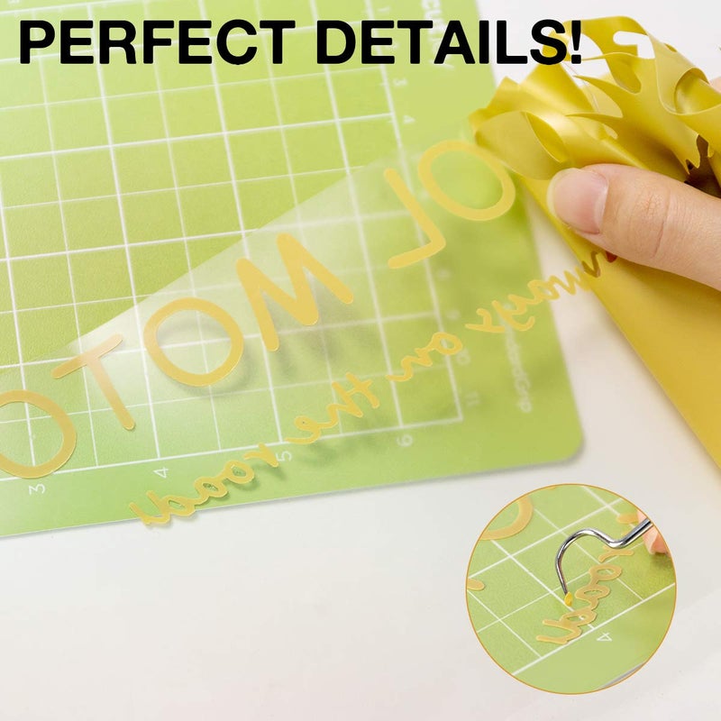 HTVRONT HTV Vinyl Rolls Heat Transfer Vinyl - 12" x 8ft Gold HTV Vinyl for Shirts, Iron on Vinyl for All Cutting Machine - Easy to Cut & Weed for Heat Vinyl Design (Gold) - Image 4