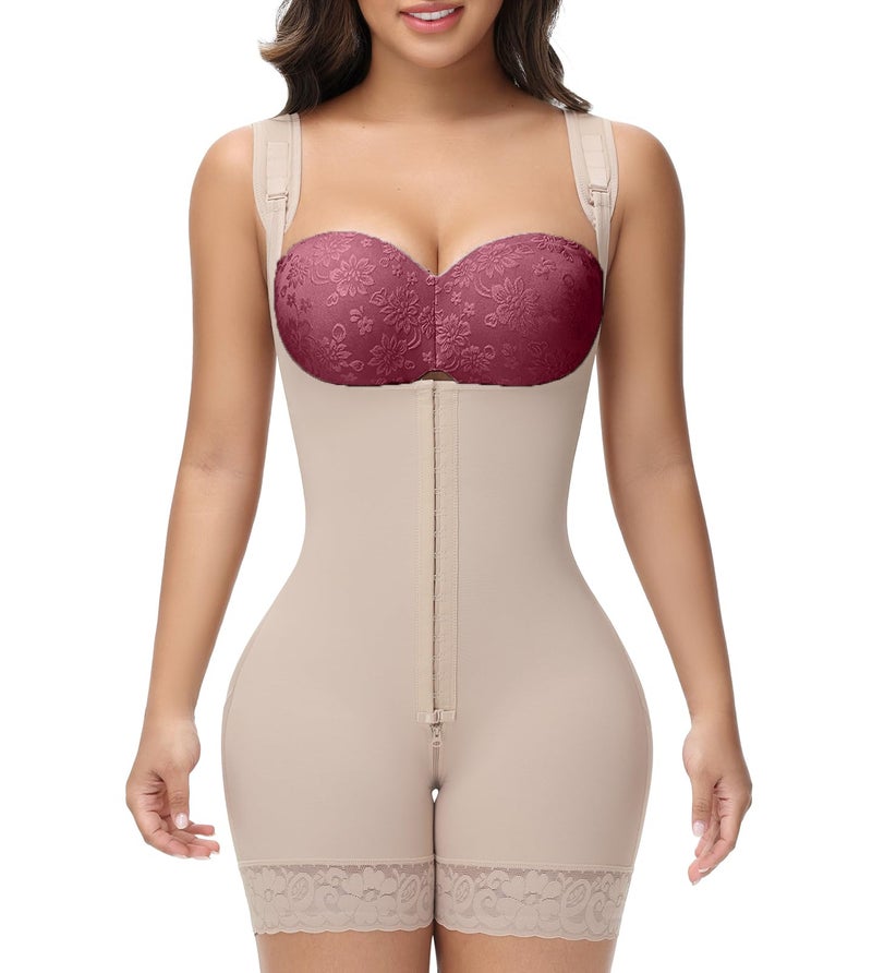 SHAPSHE Fajas Colombianas Reductoras Y Moldeadoras Stage 123 Curvy Faja Lipo 360 High Compression BBL Corset Shapewear Plus Size Shaping Girdles for Waist Abdomen Cream