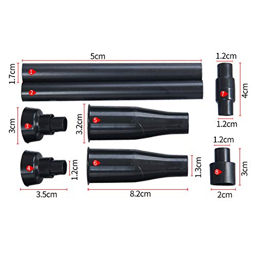 Dahszhi 1 Set Plastic Garden Waterfall Fountain Nozzle Head Set 4 Shapes Black - Image 2